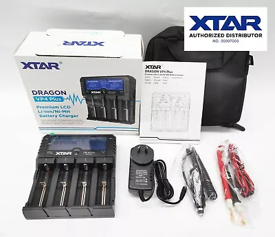 New - XTAR Dragon VP4 Plus Smart LCD Fast 2A Battery Charger Demo >D4 Newi4 VC4 • $104.99